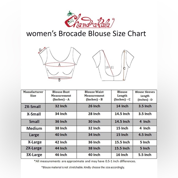 Chandrakala Women's Party Wear Bollywood Indian Style Saree Blouse Padded - Picture 8 of 9